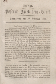 Posener Intelligenz-Blatt. 1833, Nro. 251 (19 Oktober)