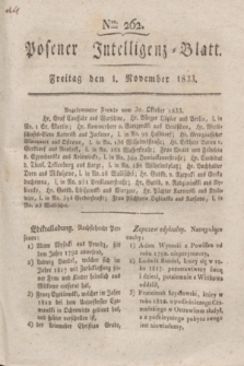 Posener Intelligenz-Blatt. 1833, Nro. 262 (1 November) + dod.