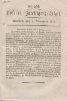 Posener Intelligenz-Blatt. 1833, Nro. 266 (6 November)