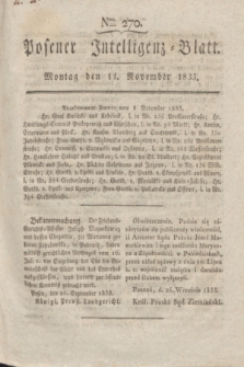 Posener Intelligenz-Blatt. 1833, Nro. 270 (11 November) + dod.