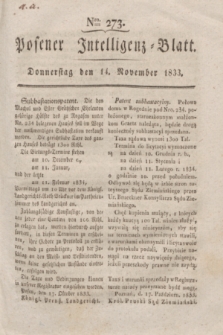 Posener Intelligenz-Blatt. 1833, Nro. 273 (14 November)