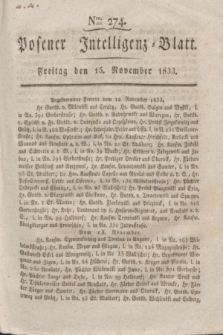 Posener Intelligenz-Blatt. 1833, Nro. 274 (15 November)