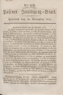 Posener Intelligenz-Blatt. 1833, Nro. 278 (20 November)