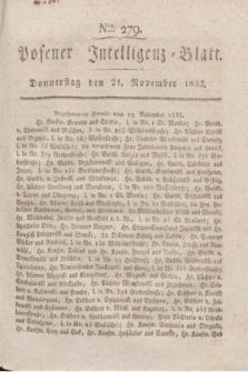 Posener Intelligenz-Blatt. 1833, Nro. 279 (21 November)