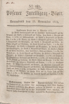 Posener Intelligenz-Blatt. 1833, Nro. 281 (23 November)