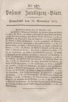 Posener Intelligenz-Blatt. 1833, Nro. 287 (30 November)