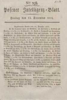 Posener Intelligenz-Blatt. 1833, Nro. 298 (13 December)