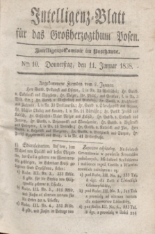 Intelligenz-Blatt für das Großherzogthum Posen. 1838, Nro. 10 (11 Januar) + dod.
