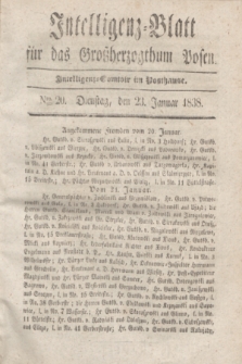 Intelligenz-Blatt für das Großherzogthum Posen. 1838, Nro. 20 (23 Januar)