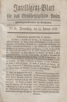 Intelligenz-Blatt für das Großherzogthum Posen. 1838, Nro. 46 (22 Februar) + dod.