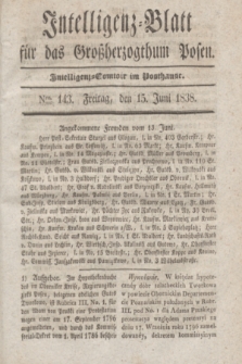 Intelligenz-Blatt für das Großherzogthum Posen. 1838, Nro. 143 (15 Juni)