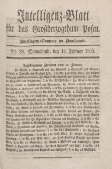 Intelligenz-Blatt für das Großherzogthum Posen. 1835, Nro. 39 (14 Februar) + dod.