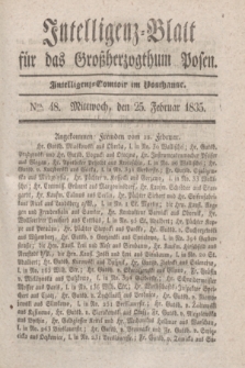 Intelligenz-Blatt für das Großherzogthum Posen. 1835, Nro. 48 (25 Februar) + dod.