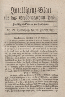 Intelligenz-Blatt für das Großherzogthum Posen. 1835, Nro. 49 (26 Februar)