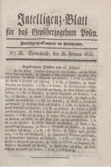 Intelligenz-Blatt für das Großherzogthum Posen. 1835, Nro. 51 (28 Februar)