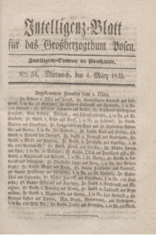 Intelligenz-Blatt für das Großherzogthum Posen. 1835, Nro. 54 (4 März)