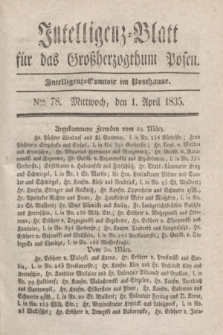 Intelligenz-Blatt für das Großherzogthum Posen. 1835, Nro. 78 (1 April)
