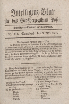 Intelligenz-Blatt für das Großherzogthum Posen. 1835, Nro. 111 (9 Mai)
