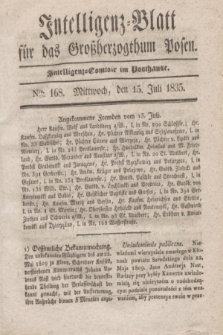 Intelligenz-Blatt für das Großherzogthum Posen. 1835, Nro. 168 (15 Juli)