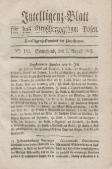 Intelligenz-Blatt für das Großherzogthum Posen. 1835, Nro. 183 (1 August)
