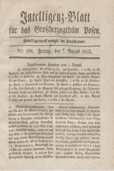 Intelligenz-Blatt für das Großherzogthum Posen. 1835, Nro. 188 (7 August)