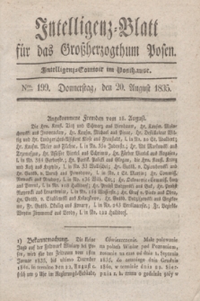 Intelligenz-Blatt für das Großherzogthum Posen. 1835, Nro. 199 (20 August)