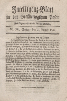 Intelligenz-Blatt für das Großherzogthum Posen. 1835, Nro 200 (21 August)