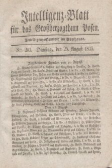 Intelligenz-Blatt für das Großherzogthum Posen. 1835, Nro. 203 (25 August)