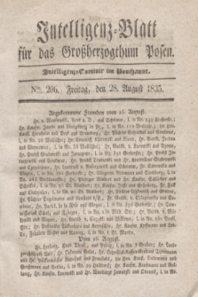 Intelligenz-Blatt für das Großherzogthum Posen. 1835, Nro. 206 (28 August)
