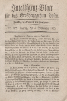 Intelligenz-Blatt für das Großherzogthum Posen. 1835, Nro. 212 (4 September)
