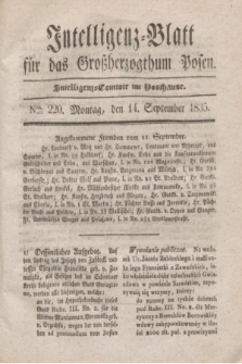 Intelligenz-Blatt für das Großherzogthum Posen. 1835, Nro. 220 (14 September)