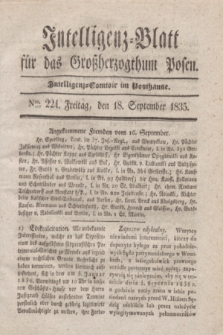 Intelligenz-Blatt für das Großherzogthum Posen. 1835, Nro. 224 (18 September)