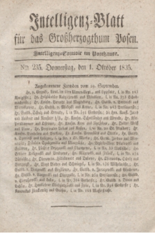 Intelligenz-Blatt für das Großherzogthum Posen. 1835, Nro. 235 (1 Oktober)