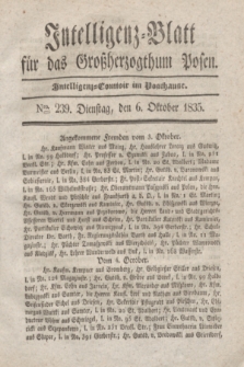 Intelligenz-Blatt für das Großherzogthum Posen. 1835, Nro. 239 (6 Oktober)