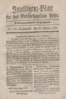 Intelligenz-Blatt für das Großherzogthum Posen. 1835, Nro. 243 (10 Oktober)