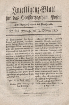 Intelligenz-Blatt für das Großherzogthum Posen. 1835, Nro. 244 (12 Oktober)