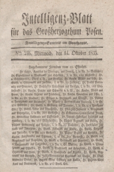 Intelligenz-Blatt für das Großherzogthum Posen. 1835, Nro. 246 (14 Oktober)