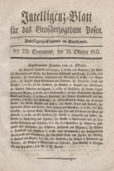 Intelligenz-Blatt für das Großherzogthum Posen. 1835, Nro. 255 (24 Oktober)
