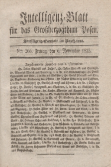 Intelligenz-Blatt für das Großherzogthum Posen. 1835, Nro. 266 (6 November)