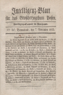 Intelligenz-Blatt für das Großherzogthum Posen. 1835, Nro. 267 (7 November)
