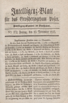 Intelligenz-Blatt für das Großherzogthum Posen. 1835, Nro. 272 (13 November)