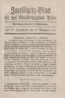 Intelligenz-Blatt für das Großherzogthum Posen. 1835, Nro. 273 (14 November)