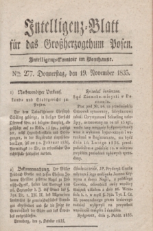 Intelligenz-Blatt für das Großherzogthum Posen. 1835, Nro. 277 (19 November)