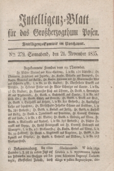Intelligenz-Blatt für das Großherzogthum Posen. 1835, Nro. 279 (21 November)