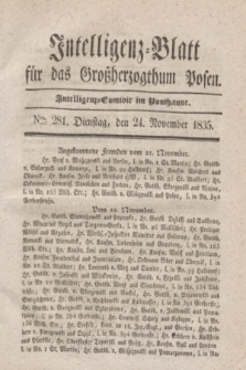 Intelligenz-Blatt für das Großherzogthum Posen. 1835, Nro. 281 (24 November)