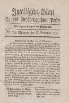 Intelligenz-Blatt für das Großherzogthum Posen. 1835, Nro. 282 (25 November)