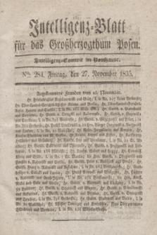 Intelligenz-Blatt für das Großherzogthum Posen. 1835, Nro. 284 (27 November) + dod.