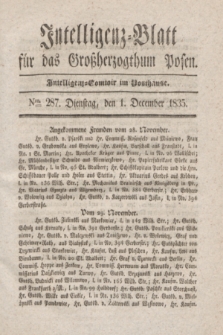 Intelligenz-Blatt für das Großherzogthum Posen. 1835, Nro. 287 (1 December)