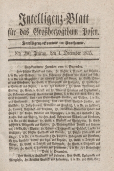 Intelligenz-Blatt für das Großherzogthum Posen. 1835, Nro. 290 (4 December)