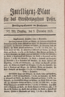 Intelligenz-Blatt für das Großherzogthum Posen. 1835, Nro. 293 (8 December)